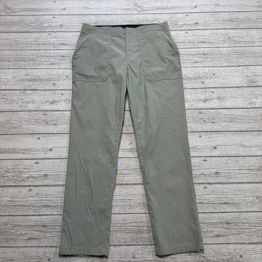 Eddie Bauer Pants Women's 10 Olive Green Stretch Straight Leg Hiking Athletic